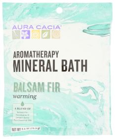AURA CACIA: Aromatherapy Mineral Bath Warming Balsam Fir, 2.5 Oz