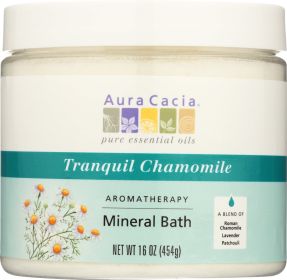 AURA CACIA: Aromatherapy Mineral Bath Tranquil Chamomile, 16 Oz