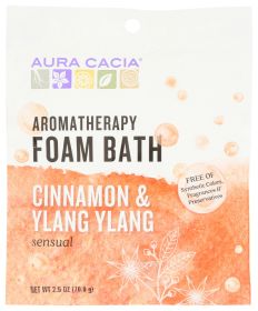 AURA CACIA: Sensual Cinnamon & Ylang Ylang Foam Bath, 2.5 oz