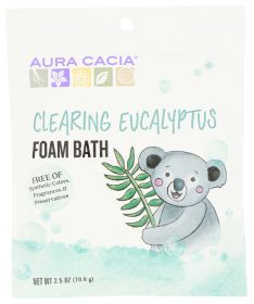 AURA CACIA: Eucalyptus Clearing Foam Bath, 2.5 oz