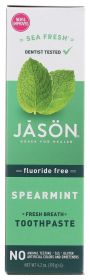 JASON: Toothpaste Spearmint Fluoride Free, 4.20 oz