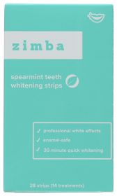 ZIMBA: Teeth Whitening Strips Spearmint, 28 PC