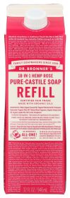 DR. BRONNER'S: Soap Refill Rose, 32 fo