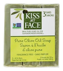KISS MY FACE: Soap Bar 3Pk Pure Olive Oil, 12 oz