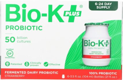 BIO K: Probiotic Kidz Strawberry Six Pack, 21 oz