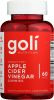 GOLI NUTRITION: Vegan Apple Cider Vinegar Gummies - Worlds First ACV Gummy, 60 pc