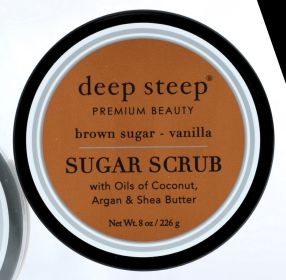 DEEP STEEP: Brown Sugar Vanilla Sugar Scrub, 8 oz