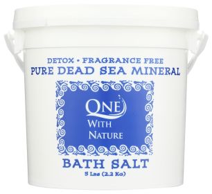 ONE WITH NATURE: Dead Sea Mineral Bath Salts Fragrance Free, 5 lb