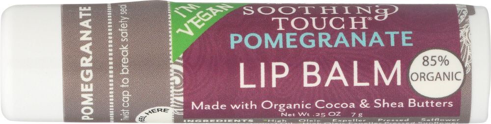 SOOTHING TOUCH: Pomegranate Vegan Lip Balm, 0.25 oz