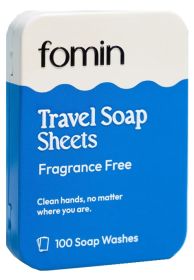 FOMIN: Unscented 100 Count Travel Soap Sheets, 1 ea