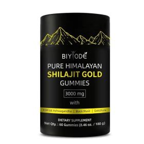 Pure Himalayan Shilajit Gummies  With Ashwagandha, Gokshura & Other Herbs No Added Sugar 60 Chewables Edible Supplement