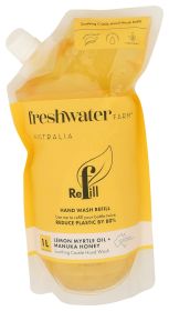 FRESHWATER FARM AUSTRALIA: Lemon Myrtle Oil and Manuka Honey Hand Wash Refill, 34 fo