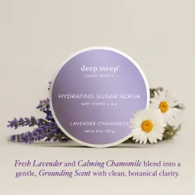 DEEP STEEP: Lavender Chamomile Sugar Scrub, 8 oz