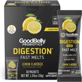 GOOD BELLY: Probiotic Powder Packet Lemon Flavor, 1.05 oz