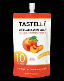 TASTELLI: Jelly Vegan Peach Collagen, 5.07 fluid ounces