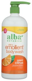 ALBA BOTANICA: Very Emollient Body Wash Island Citrus, 32 oz