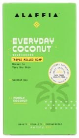 ALAFFIA: Everyday Coconut Bar Soap Purely Coconut, 8 oz