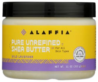 ALAFFIA: Pure Unrefined Shea Butter Wild Lavender, 11 oz
