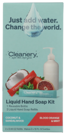 CLEANERY: Blood Orange and Mint Coconut and Sandalwood Liquid Hand Soap, 1 kt