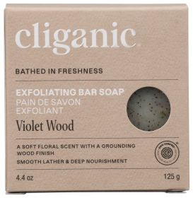 CLIGANIC: Violet Wood Soap Bar, 4.4 oz