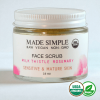 Organic Vegan Milk Thistle Rosemary FACE SCRUB for Sensitive/Mature Skin