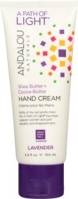 ANDALOU NATURALS: Lavender Hand Lotion Cream, 3.4 oz