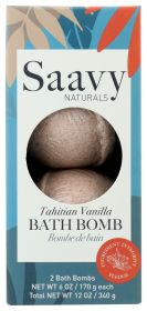 SAAVY NATURALS: Bath Bomb Tahitian Vanilla, 12 oz