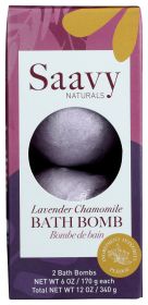 SAAVY NATURALS: Bath Bomb Lavender Chamomile, 12 oz