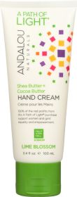 ANDALOU NATURALS: Lime Blossom Hand Lotion Cream, 3.4 oz