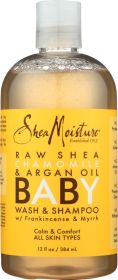SHEA MOISTURE: Raw Shea Chamomile and Argan Oil Baby Wash and Shampoo, 12 oz