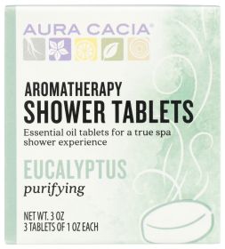 AURA CACIA: Eucalyptus Shower Tablets, 3 oz