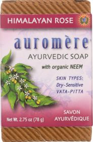 AUROMERE: Himalayan Rose Ayurvedic Soap, 2.75 oz