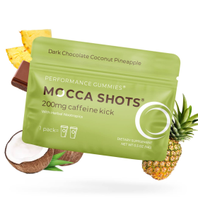 Mocca Shots Energy Gummies with Caffeine (Recover Post-Workout Supplement Gummies: 12Pack  Coconut Pineapple)