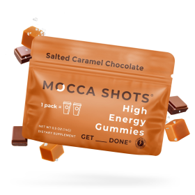 Mocca Shots Energy Gummies with Caffeine (Recover Post-Workout Supplement Gummies: 12Pack  Salted Caramel Chocolate)