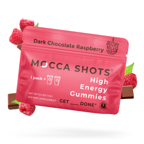 Mocca Shots Energy Gummies with Caffeine (Recover Post-Workout Supplement Gummies: 12Pack  Dark Chocolate Raspberry)